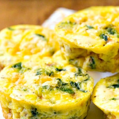 Egg Muffins with Veggies Ham and Cheese a 500x500 Vegetable, Ham and Cheese Egg Muffins