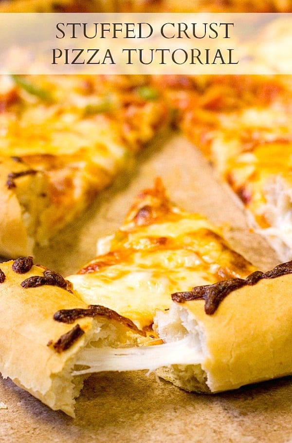 Stuffed Crust Pizza Slice cheese oozing.