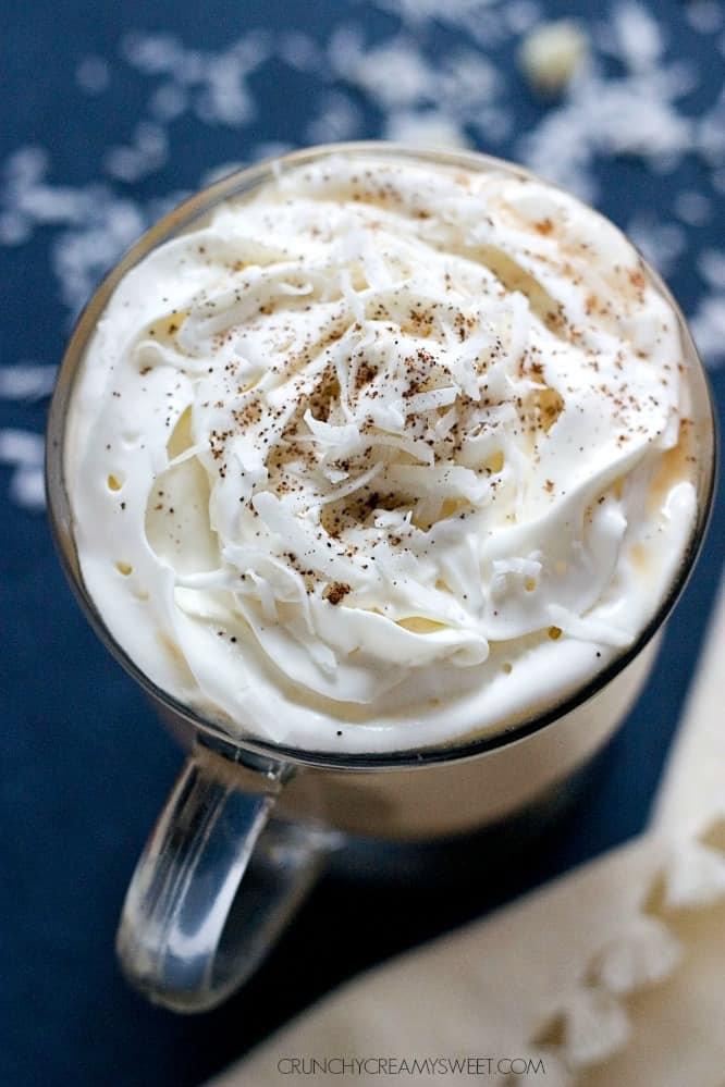 Sweet and Creamy White Chocolate Coconut Latte