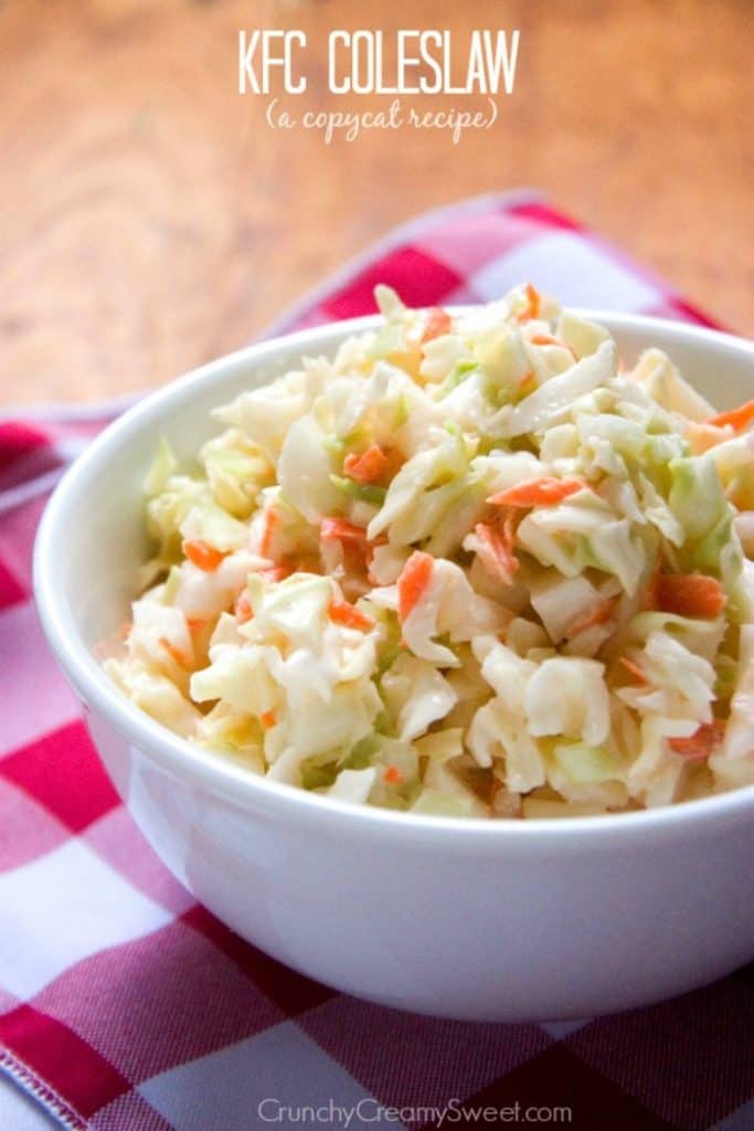 KFC Coleslaw Copycat - make your restaurant favorite right in your kitchen! Perfect for the summer BBQ's and potlucks!