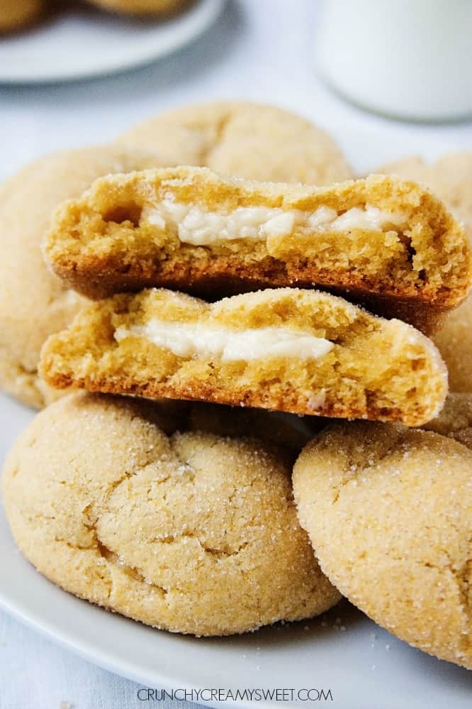 Cheesecake Filled Snickerdoodles Cookies