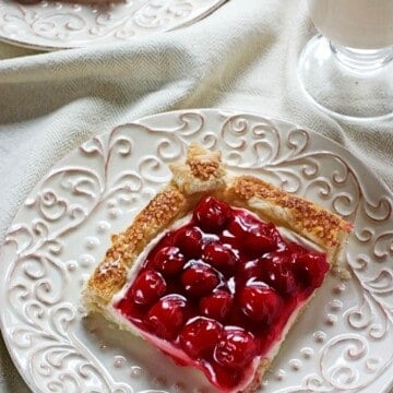 Easy Cherry Cream Tart for the Holidays