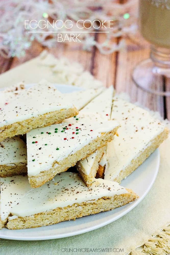 Eggnog Cookie Bark