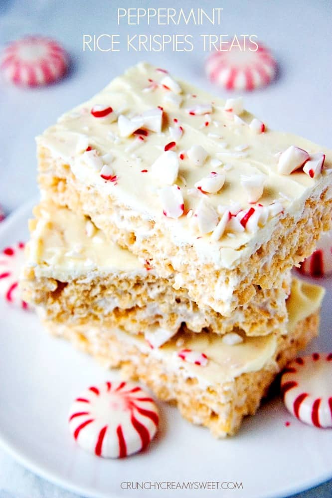 Peppermint Rice Krispies treats on a stick - Chickabug