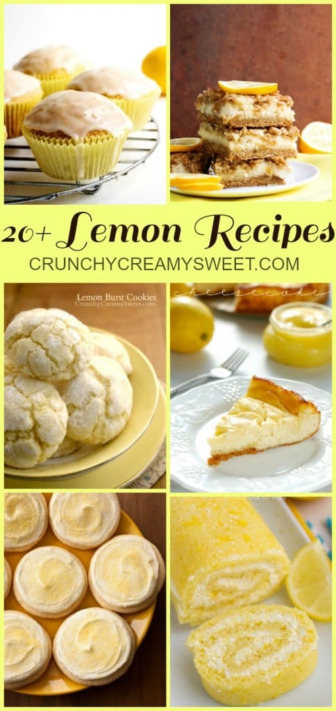 20 Lemon Recipes from crunchycreamysweet.com