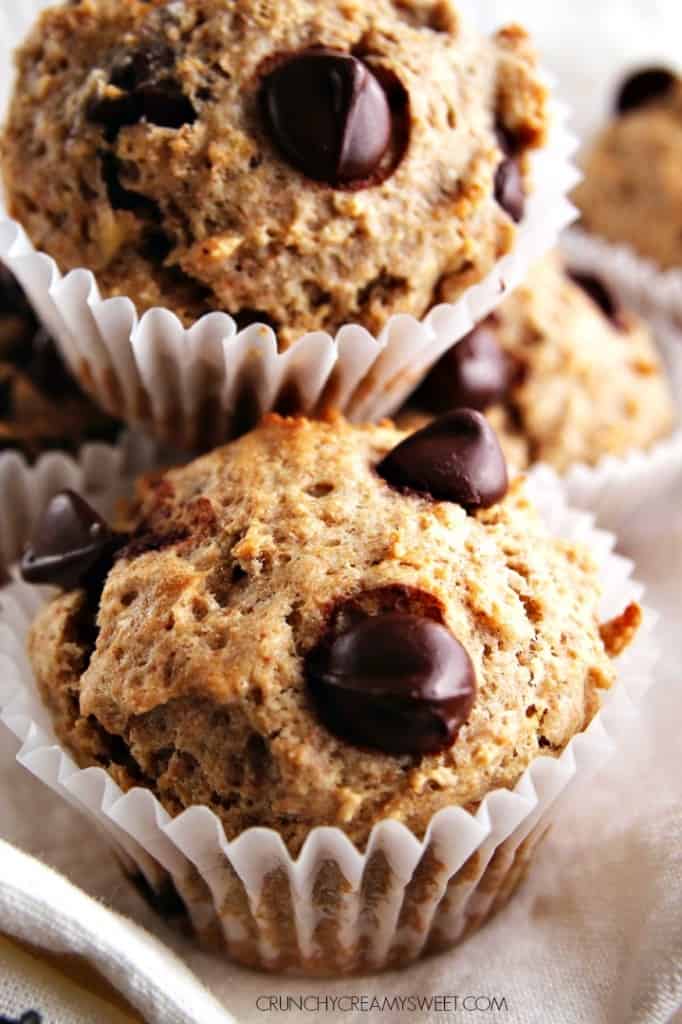 Healthy Banana Chocolate Chip Muffins