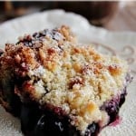 Lemon Blueberry Coffee Cake with a Crumb Topping @crunchycreamysw