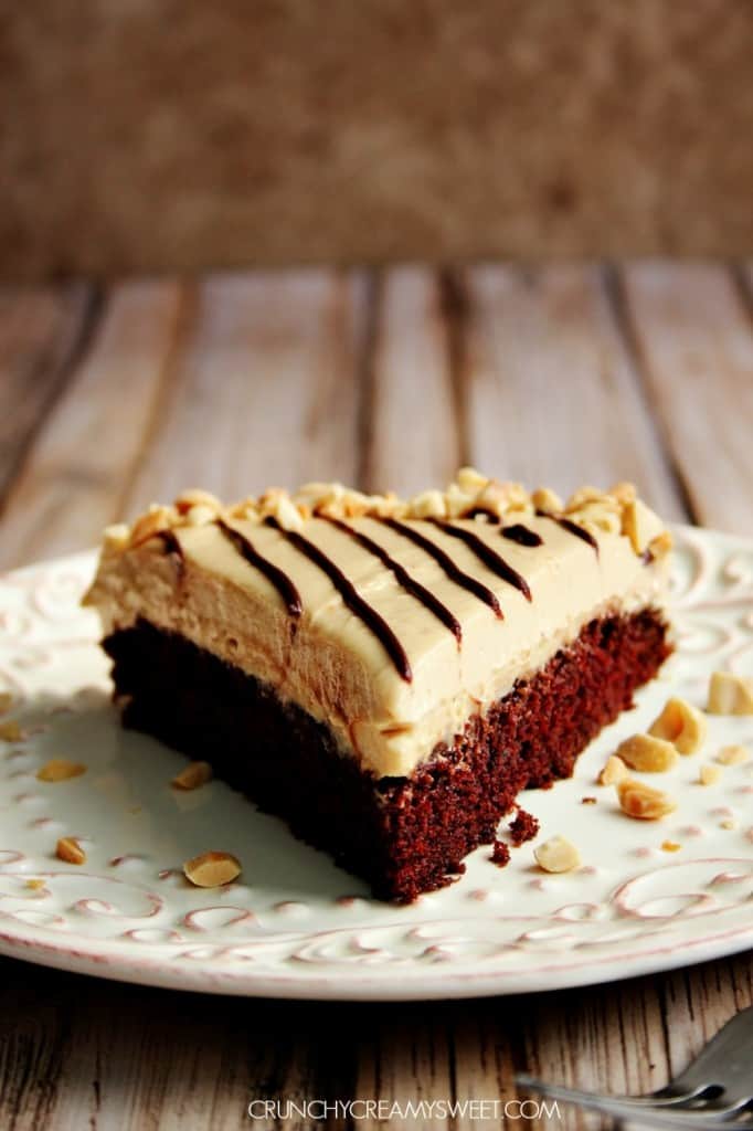 Chocolate Cake with Peanut Butter Mousse