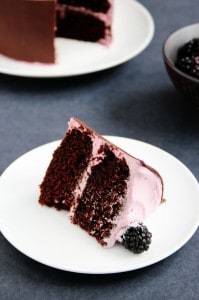 Mini Layer Cake with Blackberry Frosting 199x300 About Anna