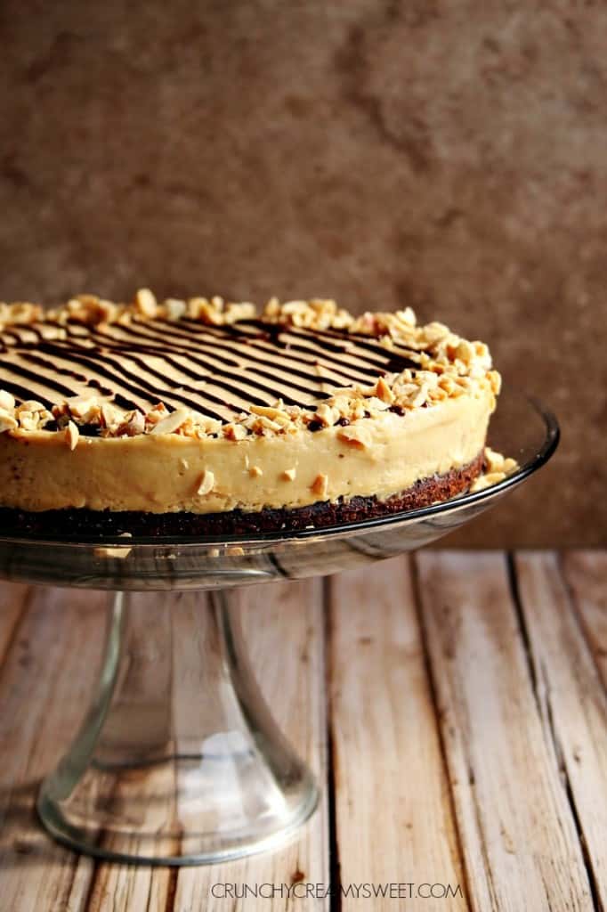 Peanut Butter Mousse Cake from crunchycreamysweet.com