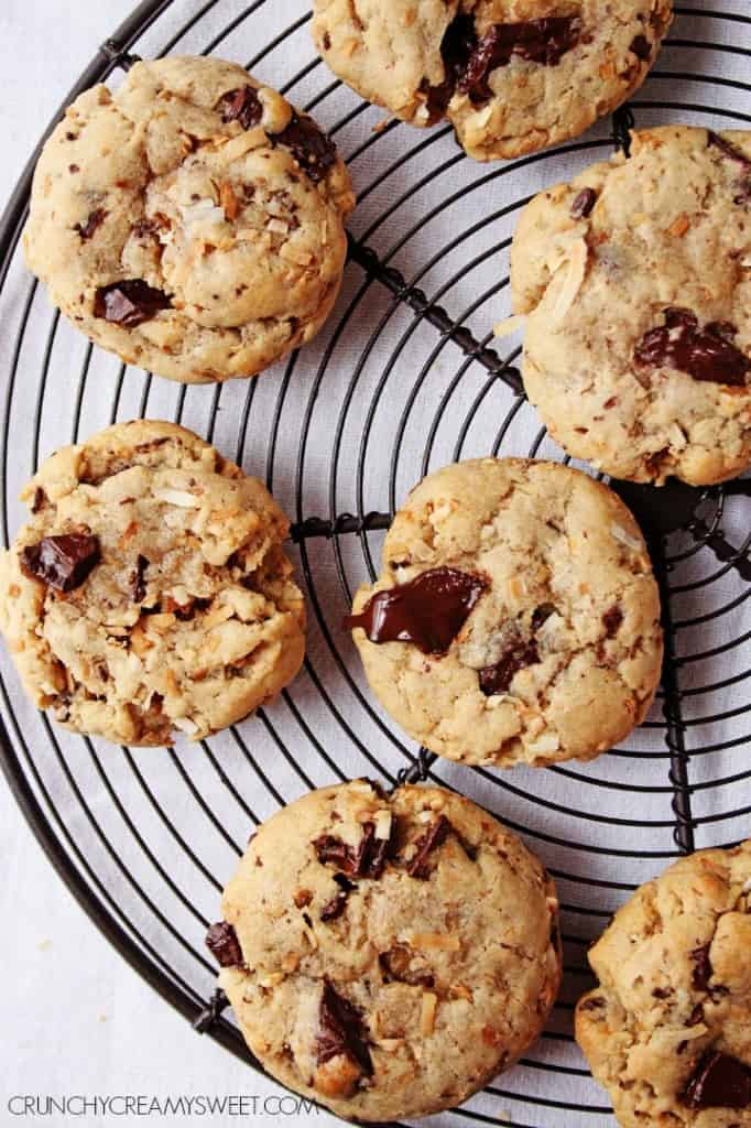 Dark Chocolate Coconut Cookies