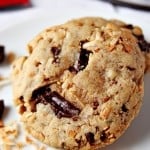 Toasted Coconut Dark Chocolate Cookies crunchycreamysweet.com