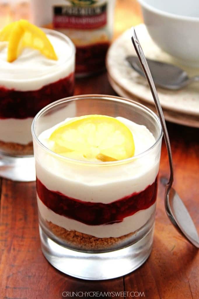 Lemon Raspberry Cheesecake Trifle crunchycreamysweet.com