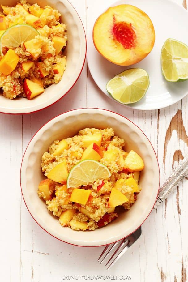 Mango Peach Quinoa Salad @crunchycreamysw