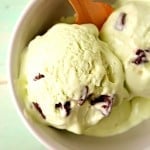 Mint Chocolate Chip Ice Cream - a 4-ingredient ice cream recipe! @crunchycreamysw