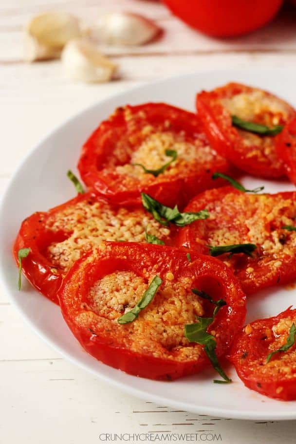 Ranch Parmesan Roasted Tomatoes @crunchycreamysw