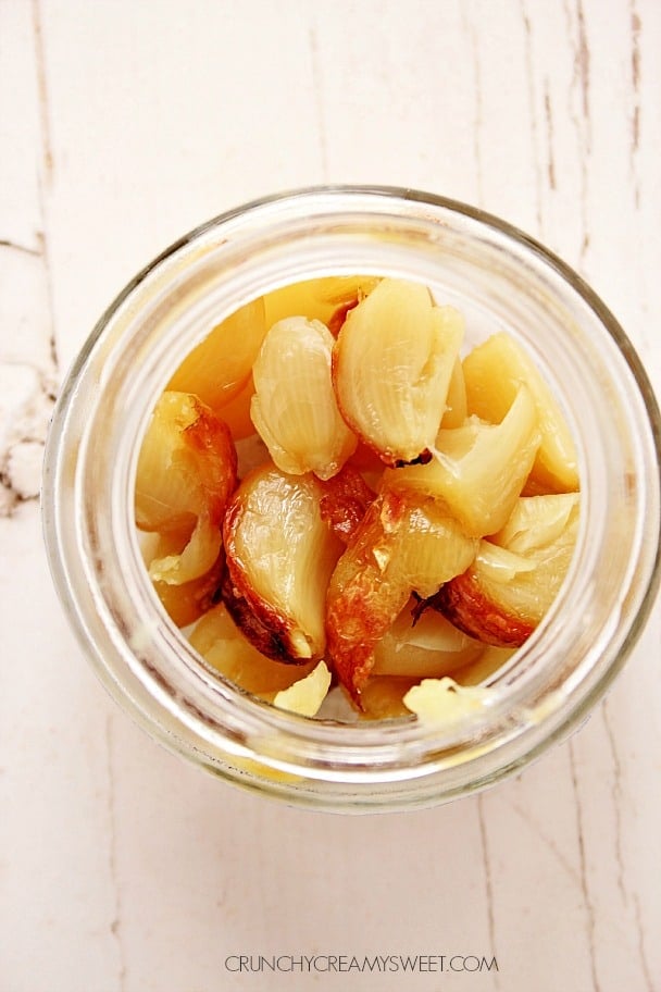 Roasted Garlic in a jar.