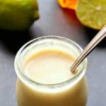 Honey Lime Dressing in a jar.