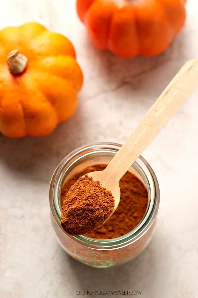 homemade pumpkin spice in small jar