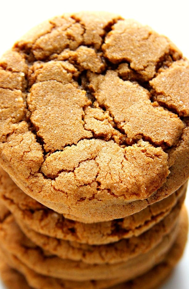 Molasses cookie stack.