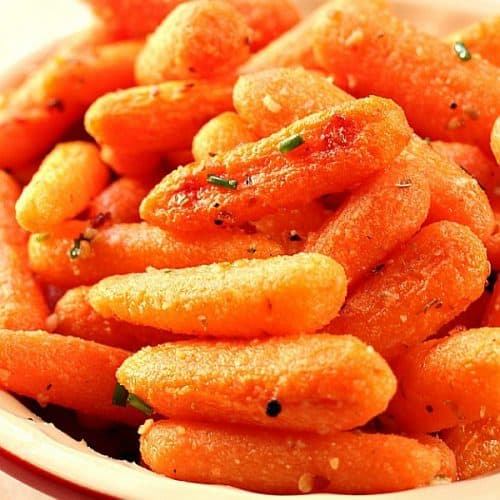 Roasted Baby Carrots in a bowl.