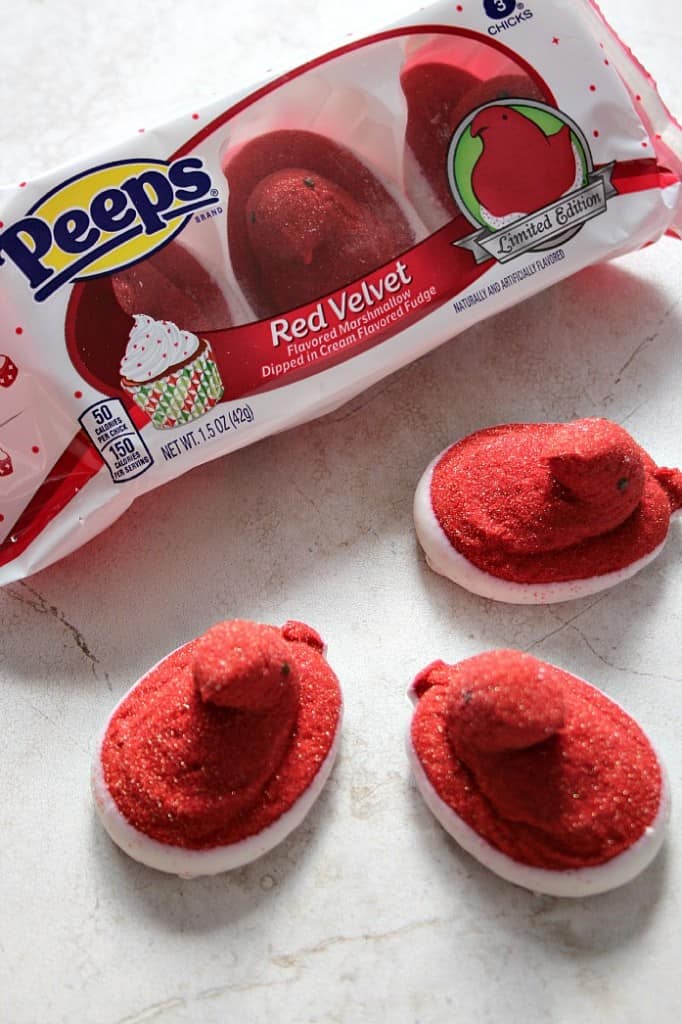 peeps 682x1024 Baked Chocolate Donuts with Red Velvet Marshmallow Glaze