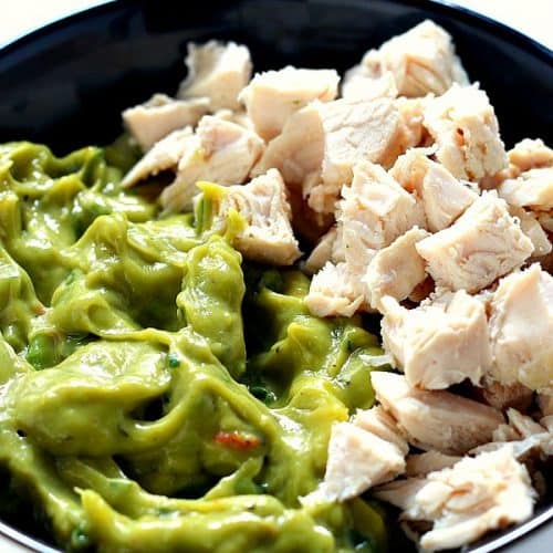 Guacamole Chicken Salad in a bowl.