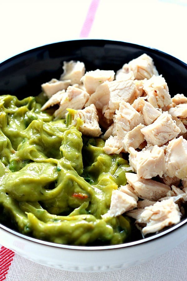 Guacamole Chicken Salad in a bowl.