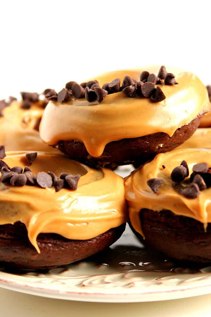 pb glazed donuts 1 Peanut Butter Glazed Chocolate Donuts Recipe