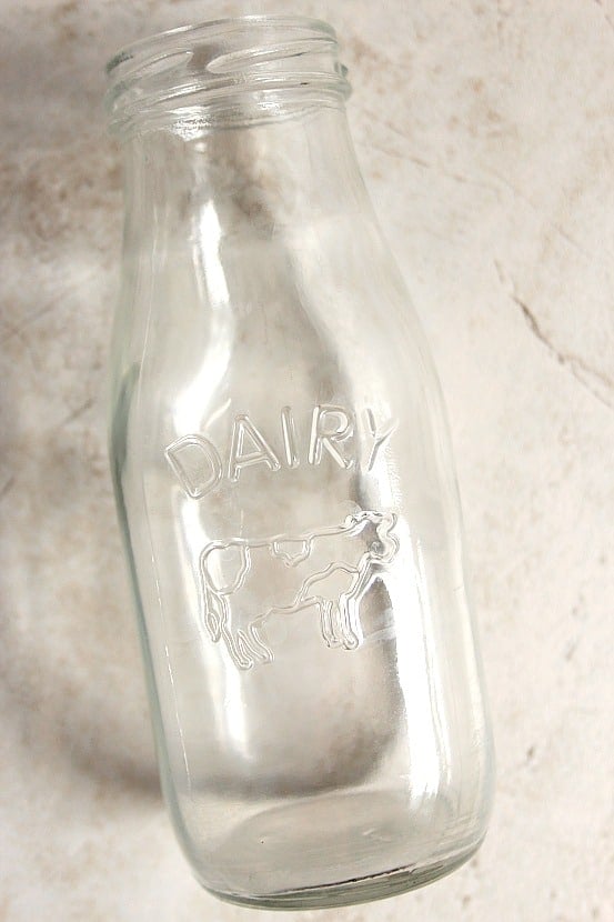 dairy glass bottle