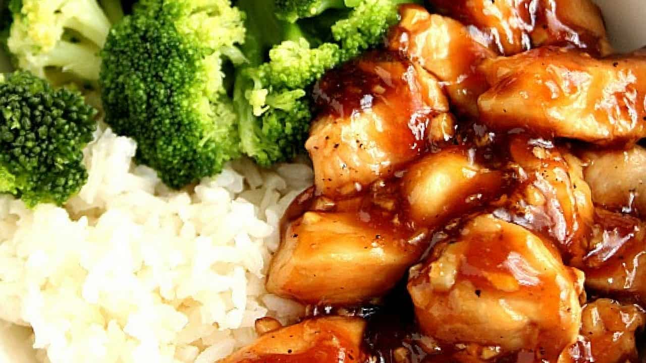 Quick Teriyaki Chicken Rice Bowls recipe - better than takeout and made with just a few ingredients, this Asian chicken dinner idea is on our weekly rotation! Sweet