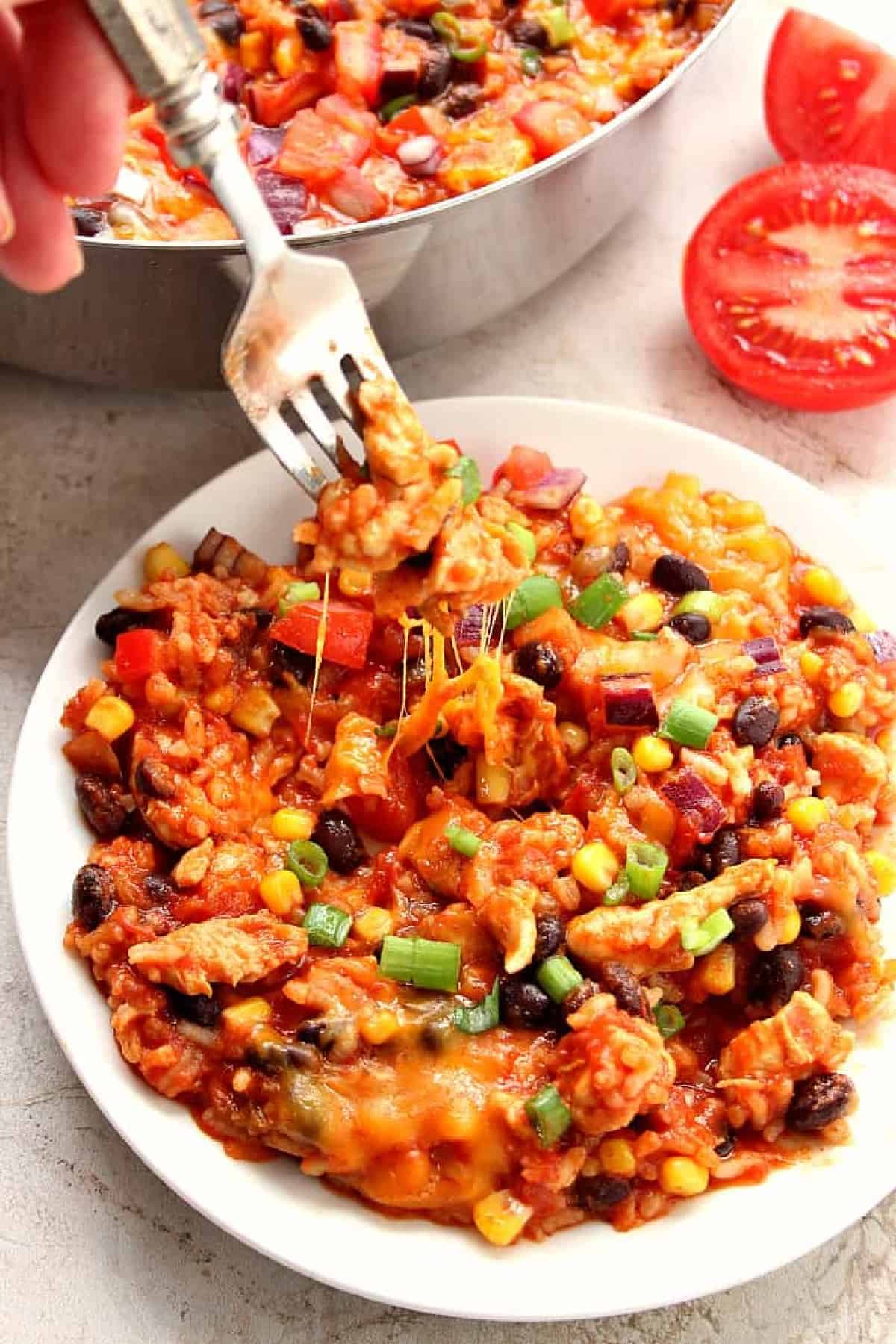 Mexican chicken and rice B Mexican Chicken and Rice Skillet Recipe