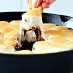 S'Mores Dip in cast iron skillet.