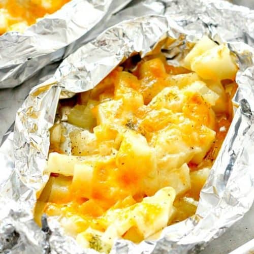 Potatoes in foil.