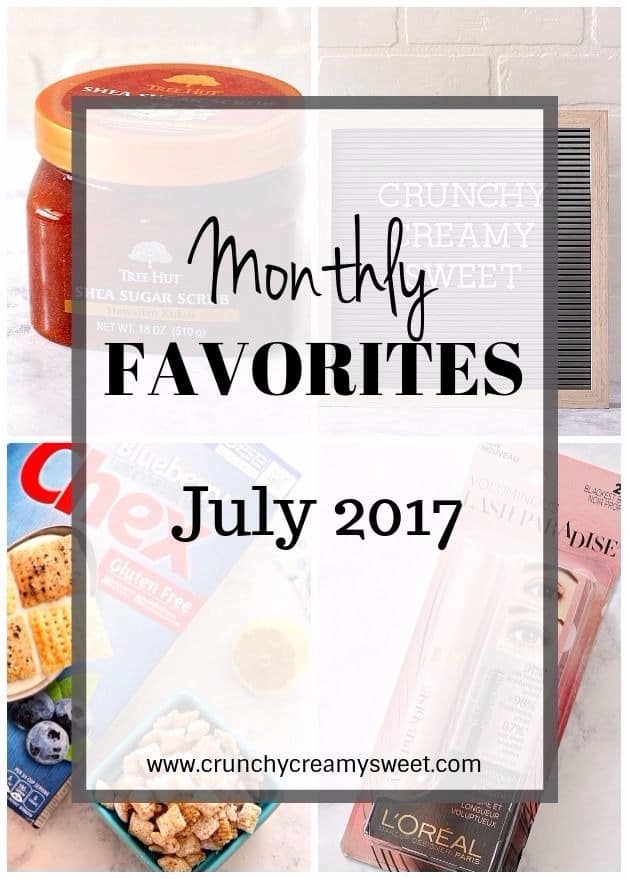 Monthly Favorites July 2017 - my favorites for the month of July include beauty products, home decor and food products. Check it out!