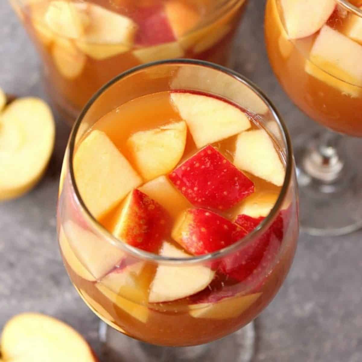 Sangria in a glass.