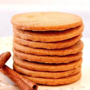 stack of Spiced Shortbread Cookies.