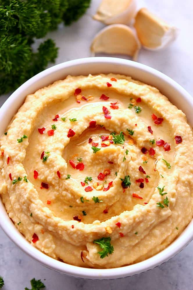 hummus in a bowl