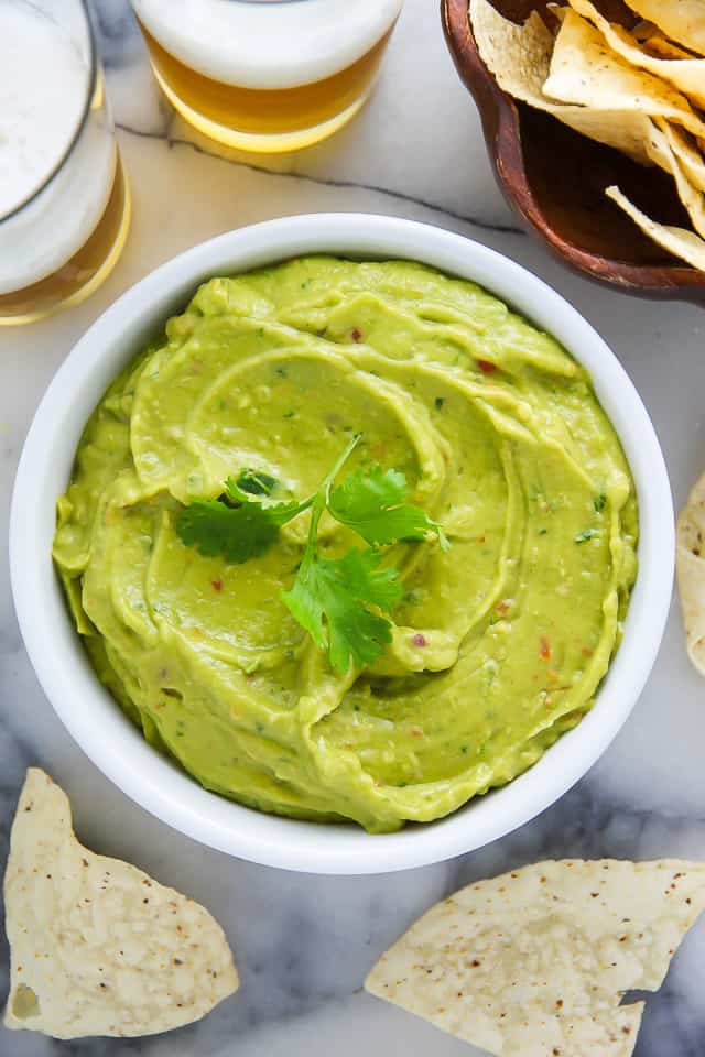 avocado dip in bowl