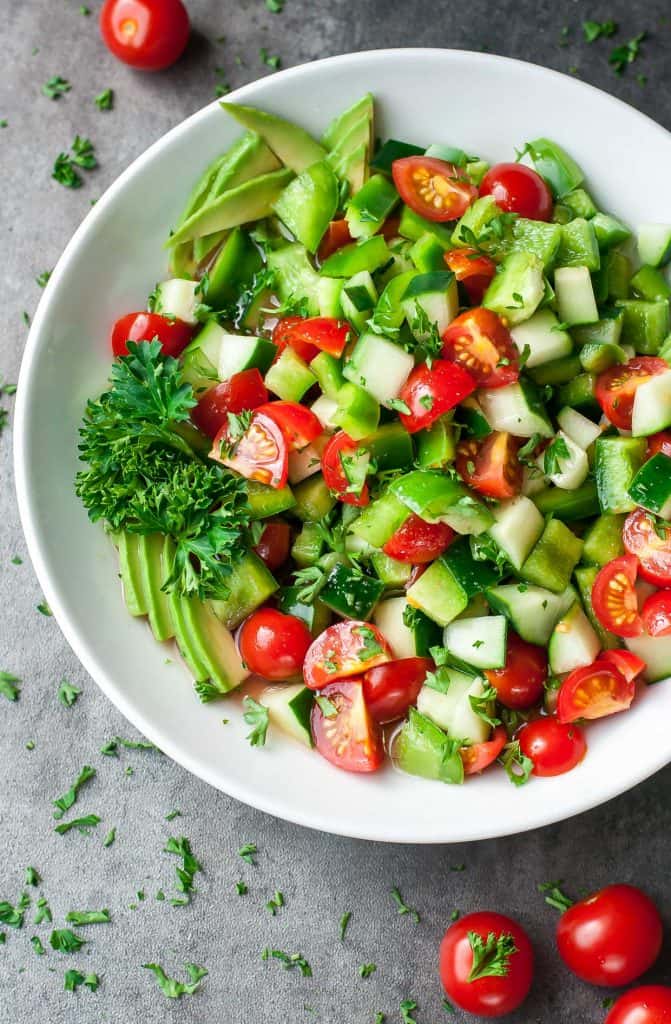 avocado salad in a bowl