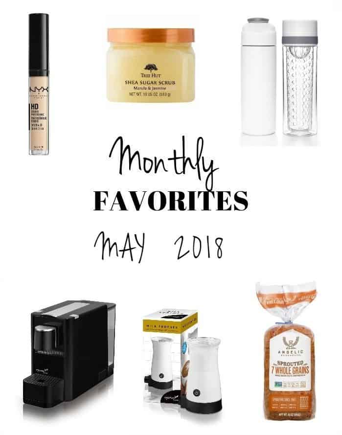 A collage of products featured in my Monthly Favorites. 