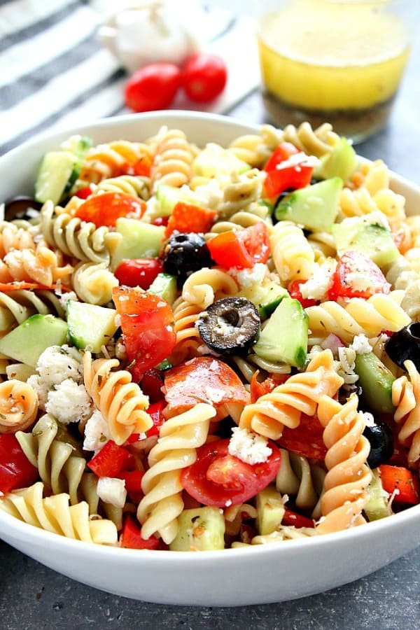 Italian Pasta Salad With Pepperoni Crunchy Creamy Sweet