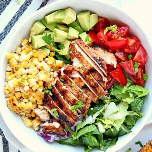 Grilled Chicken Salad Recipe - Crunchy Creamy Sweet