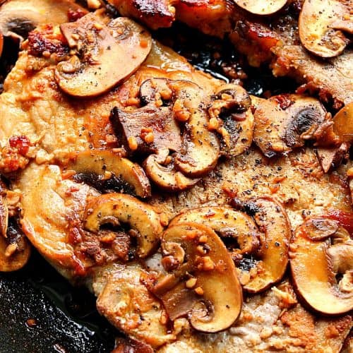 garlic mushroom pork chops 4 500x500 Garlic Butter Mushroom Pork Chops Recipe