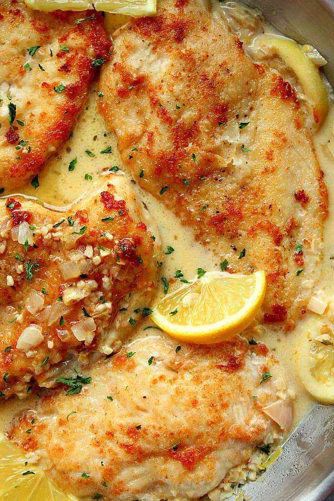 Creamy Lemon Garlic Chicken Recipe - Crunchy Creamy Sweet