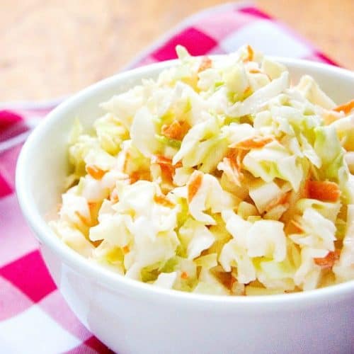 KFC Coleslaw in a white serving bowl.