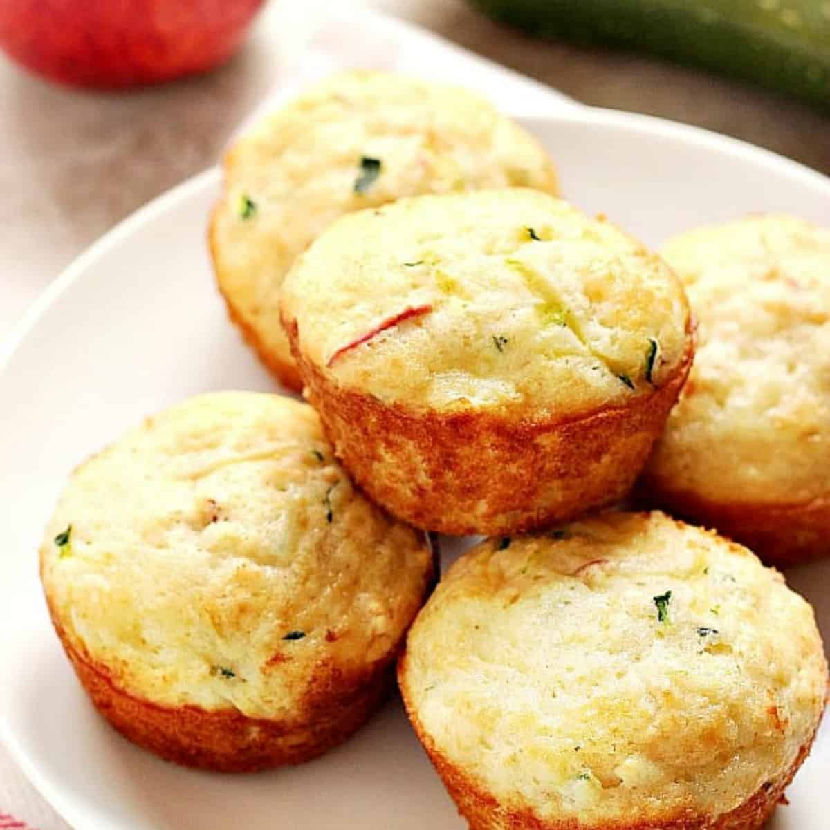 Muffins on a plate.