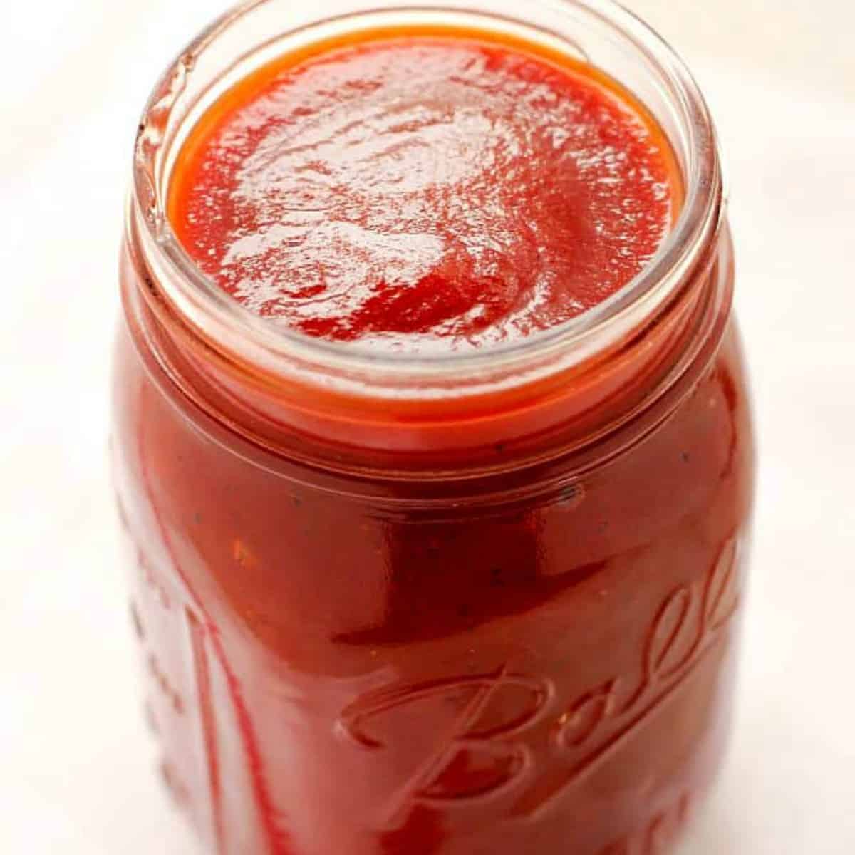 BBQ sauce in a jar.