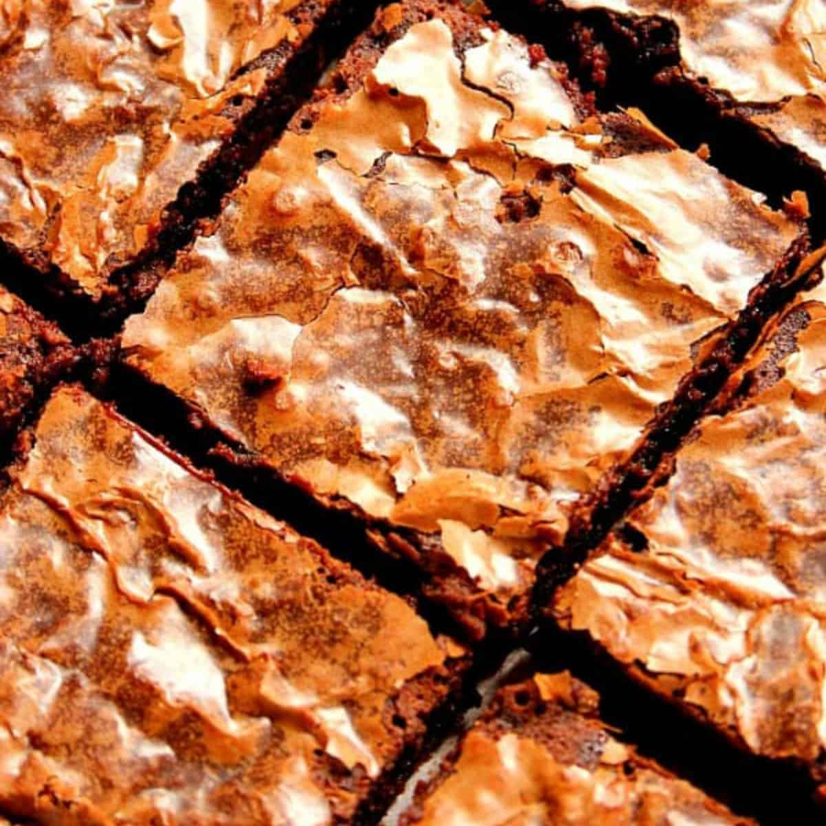 Brownies cut into squares.