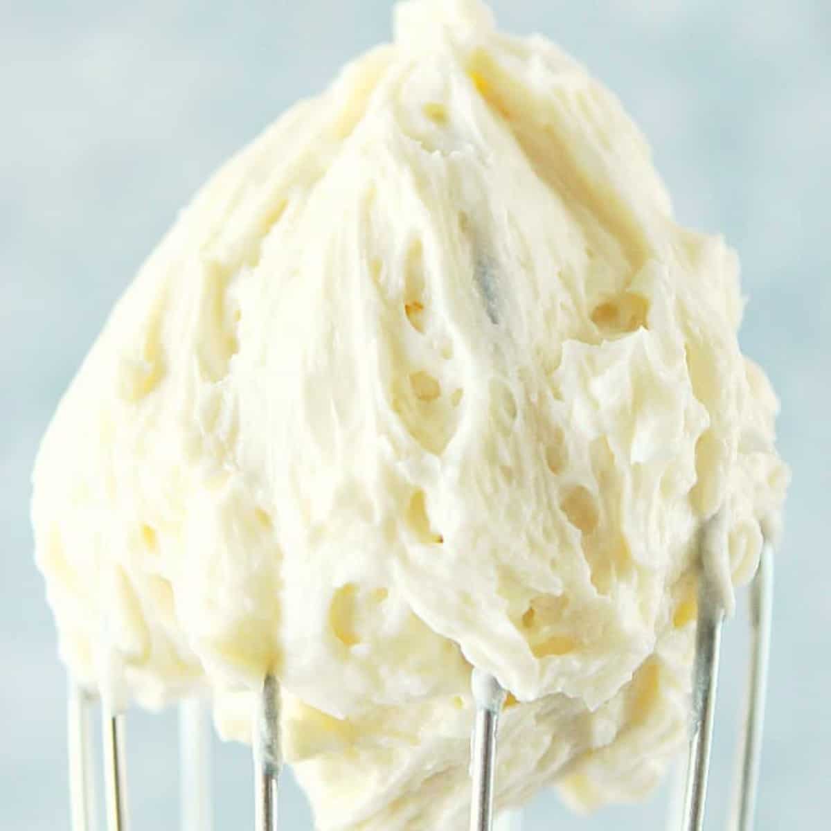 Frosting on a whisk.